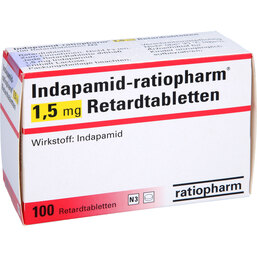 Abbildung: Indapamid ratiopharm 1,5 mg Retardtabletten 100 St, Retard-Tabletten PZN 06958939
