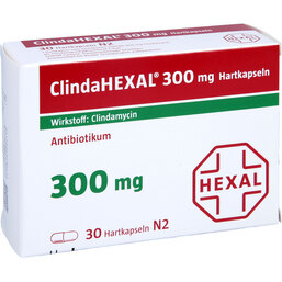 Abbildung: Clindahexal 300 Hartkapseln 30 St, Hartkapseln PZN 06963047