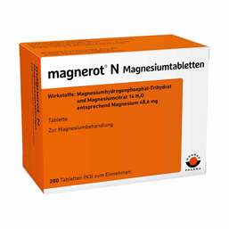 Abbildung: Magnerot N Magnesiumtabletten Tabletten, 200 St PZN 06963366