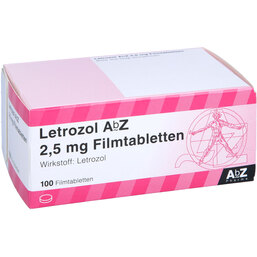 Abbildung: Letrozol AbZ 2,5 mg Filmtabletten 100 St, Filmtabletten PZN 06964176