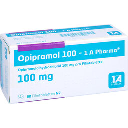 Abbildung: Opipramol 1A Pharma 100 mg Filmtabletten 50 St, Filmtabletten PZN 06964348