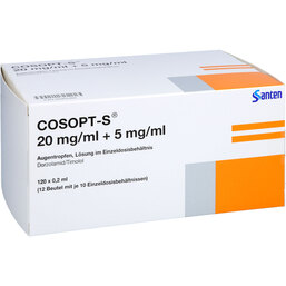 Abbildung: Cosopt-S 20 mg / ml + 5 mg / ml Augentropfeni.Einzeldosisbe. 120X0.2 ml, Einzeldosispipetten PZN 06964466