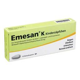 Abbildung: Emesan K Kinderzäpfchen Rektalkapseln, 10 St PZN 06964816