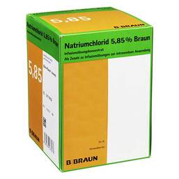 Abbildung: Natriumchlorid 5,85% Braun Infusionslösung -Konzentrat 20X100 ml, Infusionslösungskonzentrat PZN 06965000