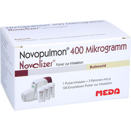 Abbildung: Novopulmon 400 µg Novolizer Inhalat. + Patr.3x100ED 3X100 St, Inhalationspulver PZN 06966117