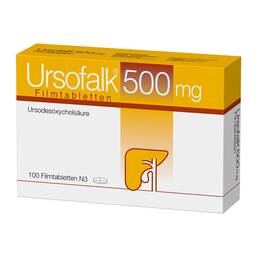 Abbildung: Ursofalk 500 mg Filmtabletten 100 St, Filmtabletten PZN 06972224