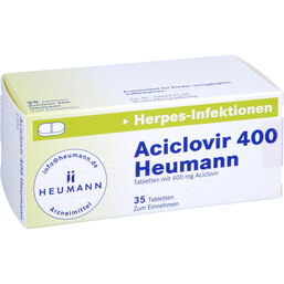 Abbildung: Aciclovir 400 Heumann Tabletten 35 St, Tabletten PZN 06977902