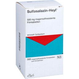 Abbildung: Sulfasalazin Heyl magensaftresistente Filmtabletten 300 St, Filmtabletten magensaftresistent PZN 06983541