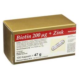 Abbildung: Biotin 200 + Zink Kapseln Kapseln, 100 St PZN 06994993