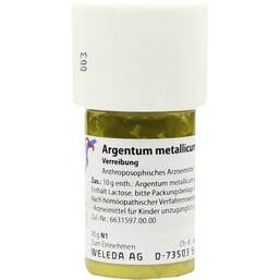 Abbildung: Argentum metallicum Präparat D 10 Trituration Trituration, 20 g PZN 07009665
