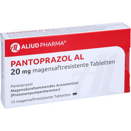 Abbildung: Pantoprazol AL 20 mg magensaftresistente Tabletten 15 St, Tabletten magensaftresistent PZN 07013098