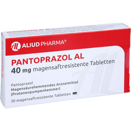 Abbildung: Pantoprazol AL 40 mg magensaftresistente Tabletten 30 St, Tabletten magensaftresistent PZN 07013164
