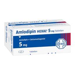 Abbildung: Amlodipin Hexal 5 mg Tabletten 50 St, Tabletten PZN 07018598