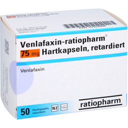 Abbildung: Venlafaxin ratiopharm 75 mg Hartkapseln retardiert 50 St, Retard-Kapseln PZN 07022996