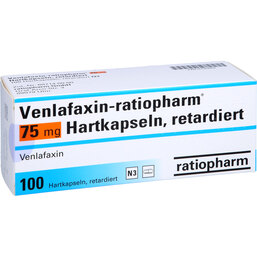 Abbildung: Venlafaxin ratiopharm 75 mg Hartkapseln retardiert 100 St, Retard-Kapseln PZN 07023004