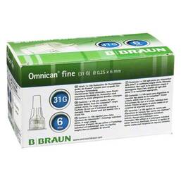 Abbildung: Omnican fine Pen Kanüle 31G 0,25x6mm 100 St, Kanüle PZN 07028645
