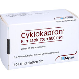 Abbildung: Cyklokapron Filmtabletten 50 St, Filmtabletten PZN 07045655