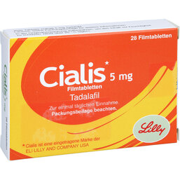 Abbildung: Cialis 5 mg Filmtabletten 28 St, Filmtabletten PZN 07056245
