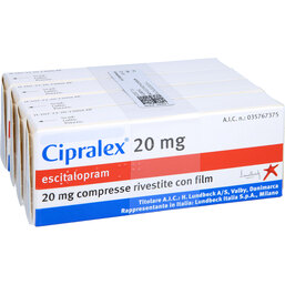 Abbildung: Cipralex 20 mg Filmtabletten 100 St, Filmtabletten PZN 07073752