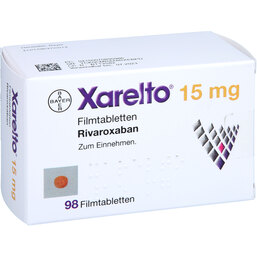 Abbildung: Xarelto 15 mg Filmtabletten 98 St, Filmtabletten PZN 07089598