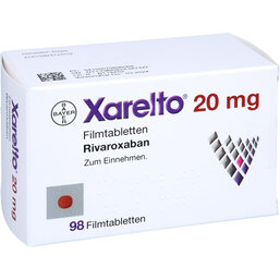 Abbildung: Xarelto 20 mg Filmtabletten 98 St, Filmtabletten PZN 07089606