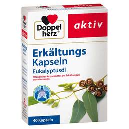 Abbildung: Doppelherz Erkältungskapseln Eukalyptusöl Weichkapseln, 40 St PZN 07091046