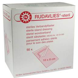 Abbildung: Rudavlies 10cmx8cm Verbandpf 50 St, Pflaster PZN 07092672