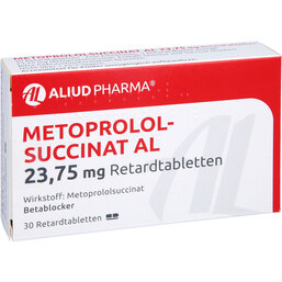 Abbildung: Metoprololsuccinat AL 23,75mg Retardtabletten 30 St, Retard-Tabletten PZN 07095096