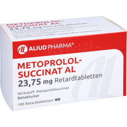 Abbildung: Metoprololsuccinat AL 23,75mg Retardtabletten 100 St, Retard-Tabletten PZN 07095110