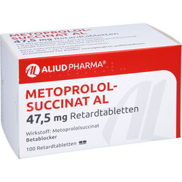 Abbildung: Metoprololsuccinat AL 47,5mg Retardtabletten 100 St, Retard-Tabletten PZN 07097020