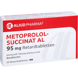 Abbildung: Metoprololsuccinat AL 95mg Retardtabletten 30 St, Retard-Tabletten PZN 07097037