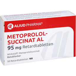 Abbildung: Metoprololsuccinat AL 95mg Retardtabletten 50 St, Retard-Tabletten PZN 07097043