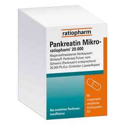 Abbildung: Pankreatin Mikro ratiop.20000 magens.Hartkapseln 50 St, Kapseln PZN 07097563