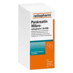 Abbildung: Pankreatin Mikro ratiop.20000 magens.Hartkapseln Kapseln magensaftresistent, 100 St PZN 07097586