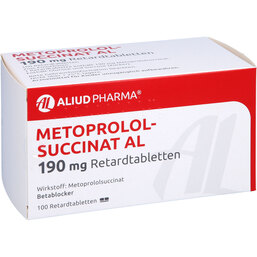 Abbildung: Metoprololsuccinat AL 190mg Retardtabletten 100 St, Retard-Tabletten PZN 07097764