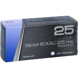 Abbildung: Sildehexal 25 mg Tabletten 24 St, Tabletten PZN 07098545