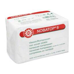 Abbildung: Nobatop 8 Kompressen 7,5x7,5 100 St, Kompressen PZN 07099183