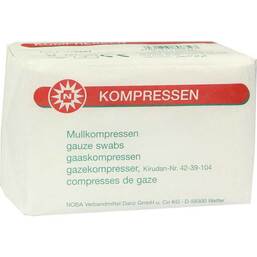 Abbildung: Mullkompressen 7,5x7,5cm 8-f 100 St, Kompressen PZN 07099668