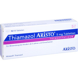 Abbildung: Thiamazol Aristo 5 mg Tabletten 50 St, Tabletten PZN 07100638