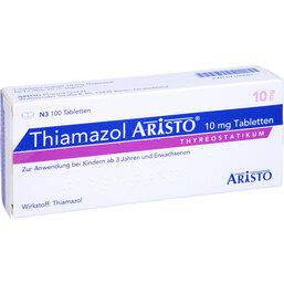 Abbildung: Thiamazol Aristo 10 mg Tabletten 100 St, Tabletten PZN 07100667