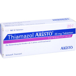 Abbildung: Thiamazol Aristo 20 mg Tabletten 50 St, Tabletten PZN 07100673