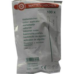 Abbildung: Wattestäbchen Holz 15 cm 7 - 8 mm mit Wattekopf 100 St PZN 07101425