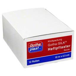Abbildung: Gotha Silk Heftpflaster Seide 2,5 12 St, Pflaster PZN 07105357