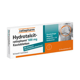 Abbildung: Hydrotalcit ratiopharm 500 mg Kautabletten Kautabletten, 20 St PZN 07105995