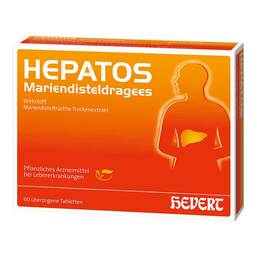 Abbildung: Hepatos Mariendisteldragees Überzogene Tabletten, 60 St PZN 07112340