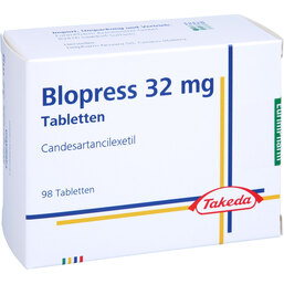 Abbildung: Blopress 32 mg Tabletten 98 St, Tabletten PZN 07121103