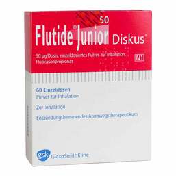 Abbildung: Flutide Junior 50 Diskus Pul 60 St, Inhalationspulver PZN 07124188