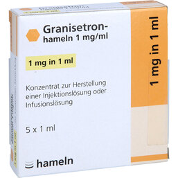 Abbildung: Granisetron hameln 1 mg / ml Injektionslösung Ampullen 5X1 ml, Infusionslösungskonzentrat PZN 07125963