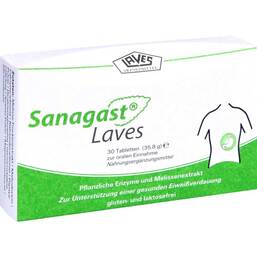 Abbildung: Sanagast Laves Tabletten 30 St, Tabletten PZN 07146267