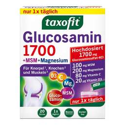 Abbildung: Taxofit Glucosamin 1700 + MSM + Magnesium Sticks 20X4 g, Granulat PZN 07150027